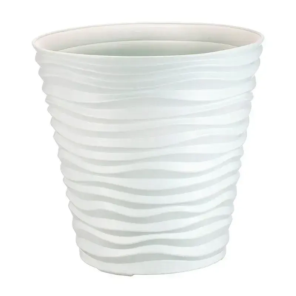 Кашпо ДЮНА D255мм H 240мм 8,5л Белый (комплект 5 шт)