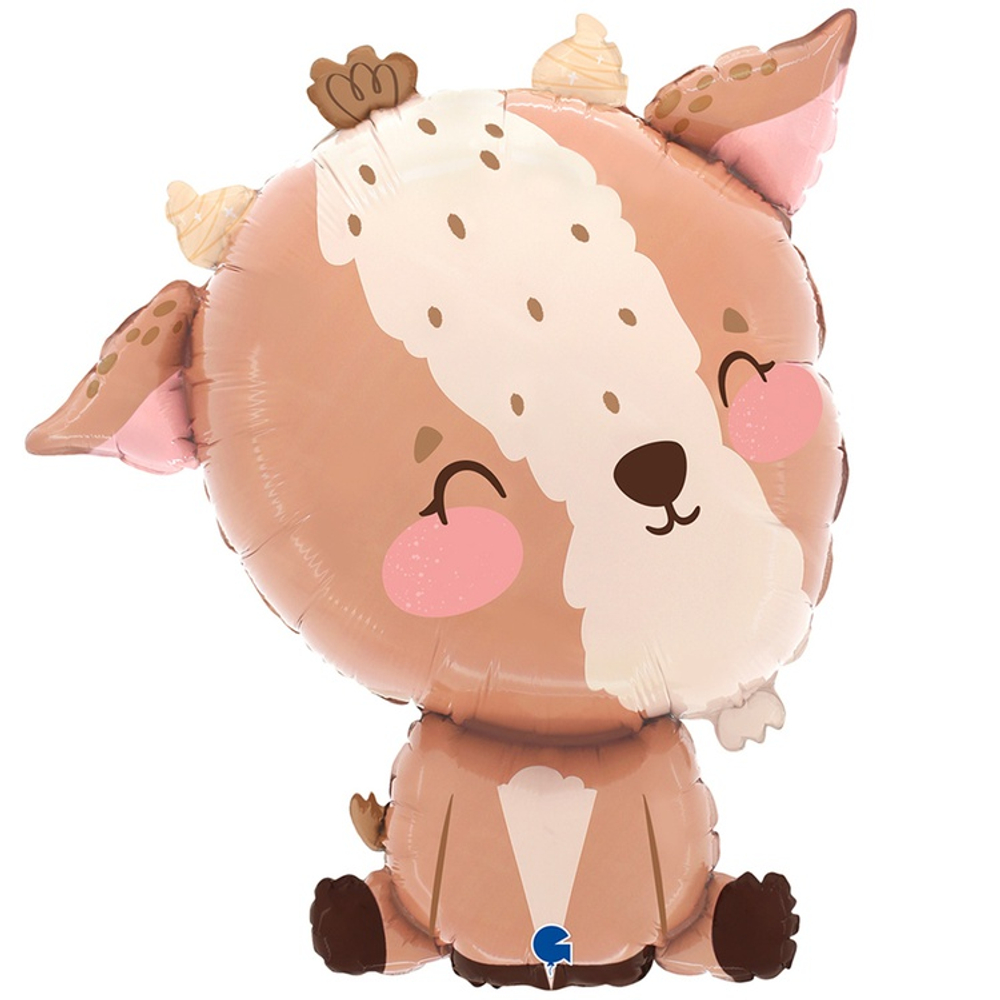 Шар Фольгированный Козлик (Коричневый)