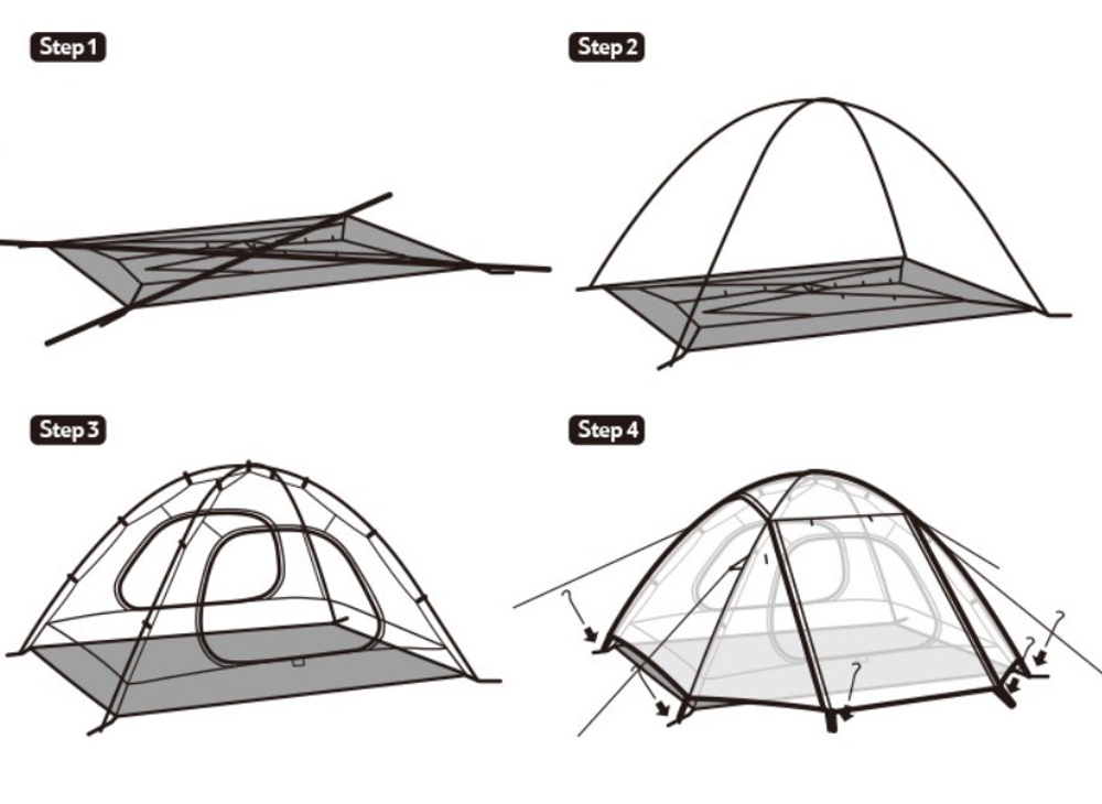 Палатка Naturehike Cloud-Creek, 3-местная, белая, артикул CNK2300ZP024-3W