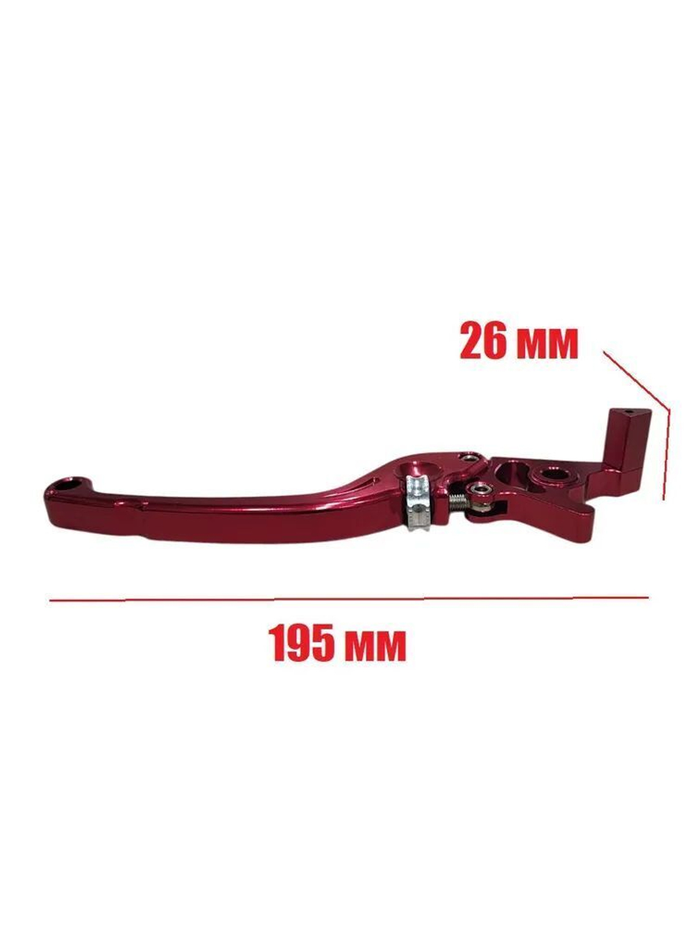 Ручка тормоза правая красная с регулировкой для электровелосипеда