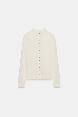 ZARA КАРДИГАН ИЗ СВЕРХТОНКОГО ТРИКОТАЖА, ЭКРЮ