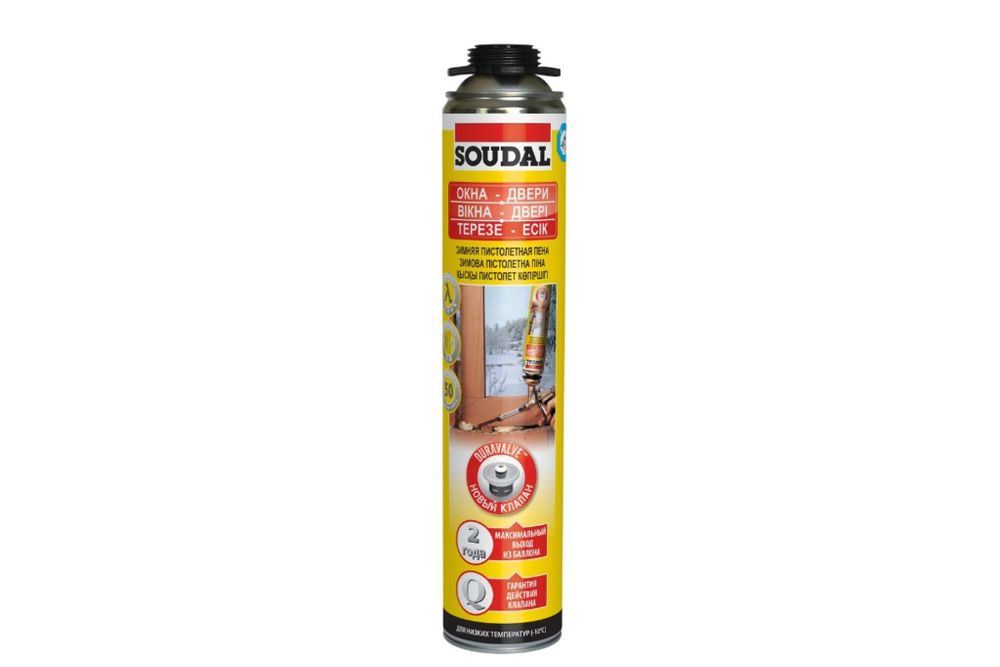 Зимняя пистолетная пена SOUDAL желтая 50 115003