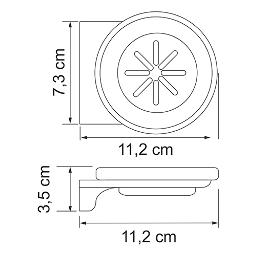 Kammel K-8329WHITE Мыльница стеклянная