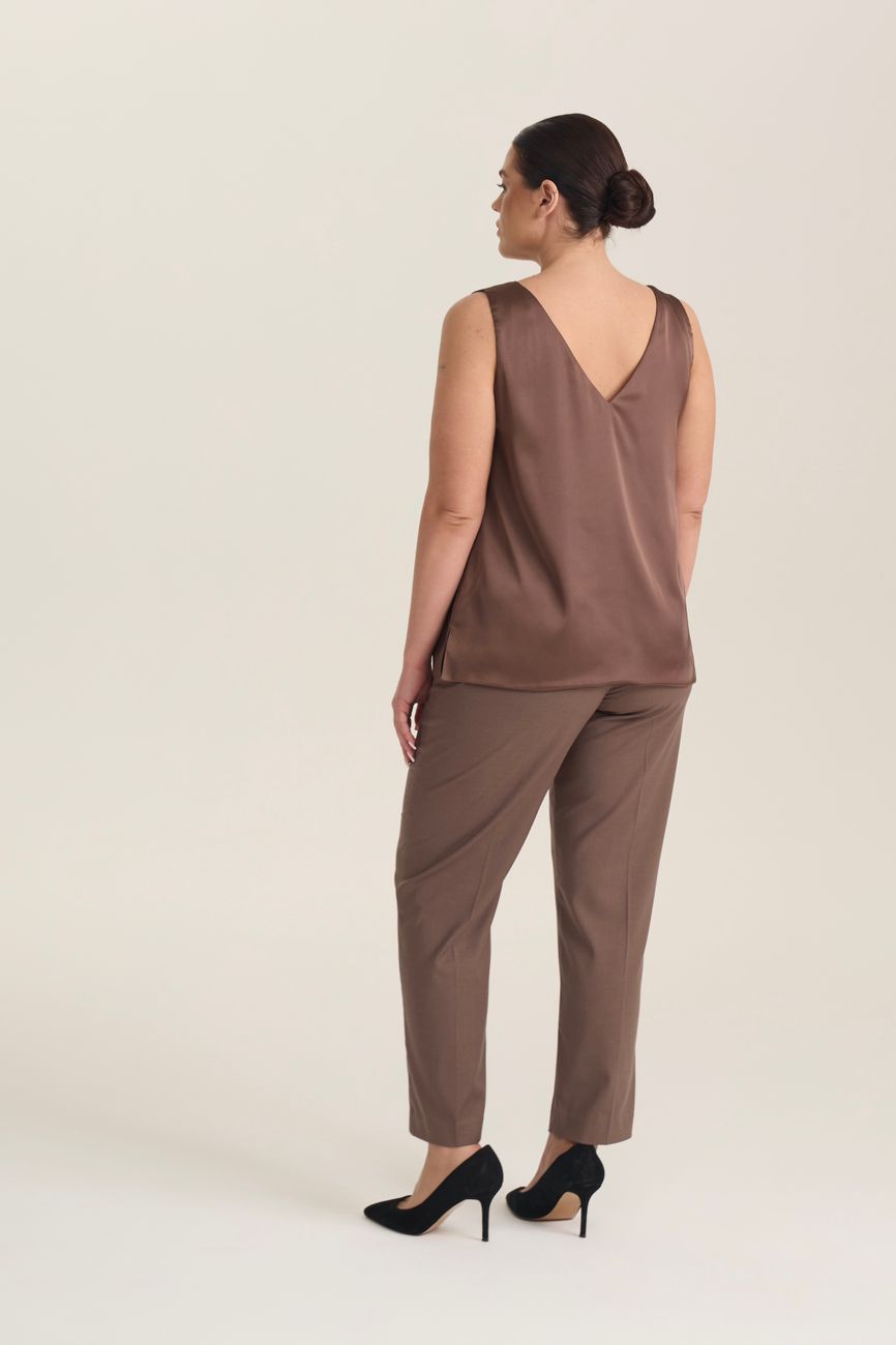 Брюки классические, мокко