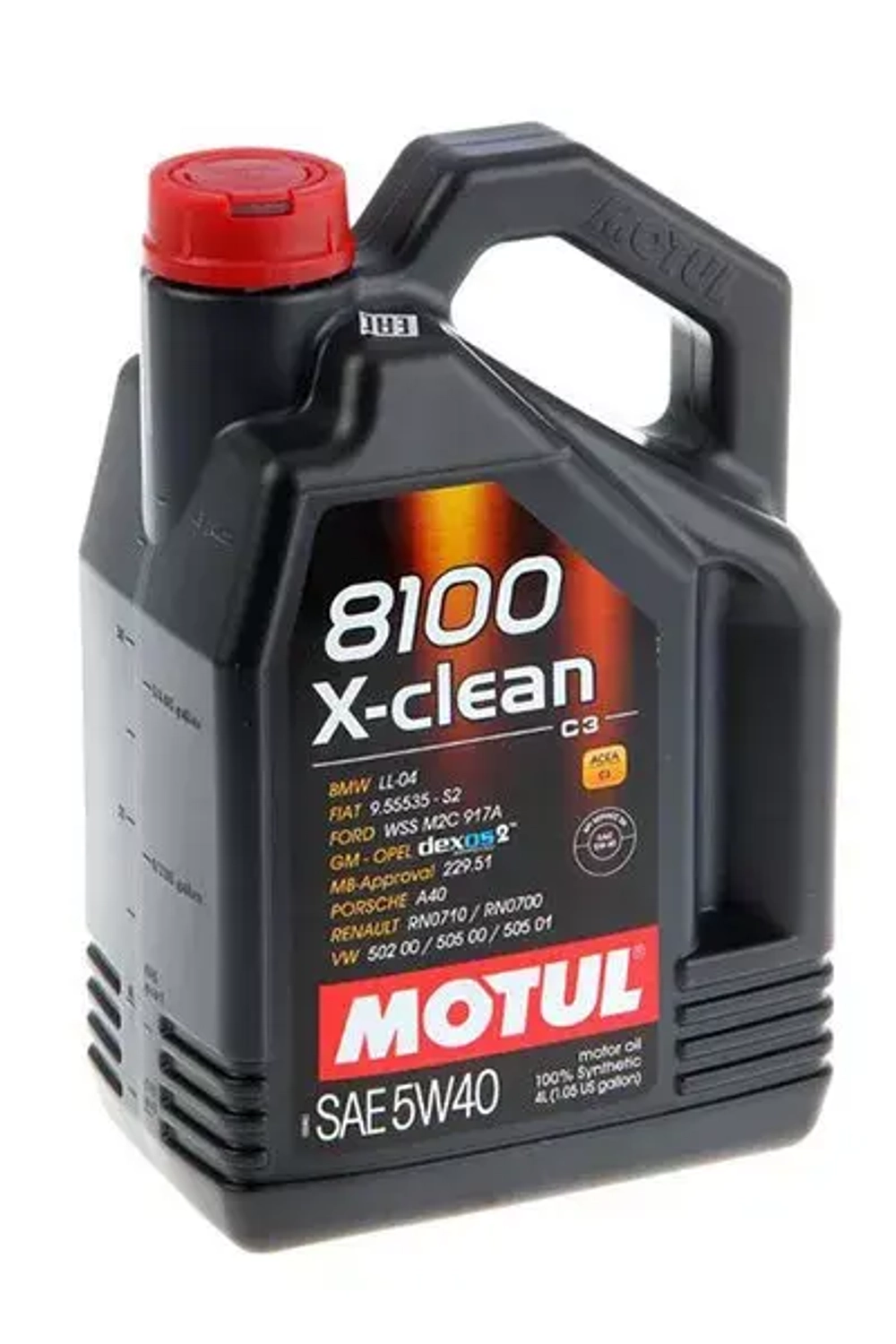 Моторное масло MOTUL 8100 X-Clean 5W40 синтетическое 4л