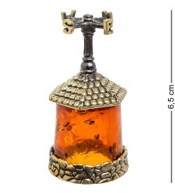 Народные промыслы AM-1609 Фигурка «Башня под флюгер» (латунь, янтарь)
