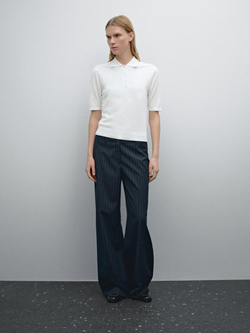 Massimo Dutti Футболка с воротником поло, белый