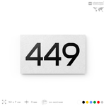 Номер на дверь 449, табличка на дверь для офиса, квартиры, кабинета, аудитории, склада, белая 120х70 мм, Айдентика Технолоджи