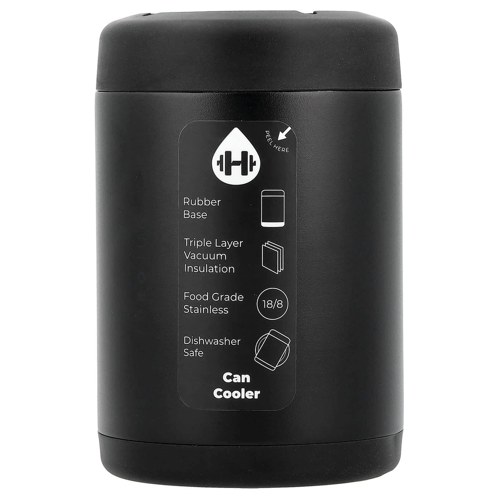 HydroJug, Охладитель для стандартных банок, черный, 12 унций