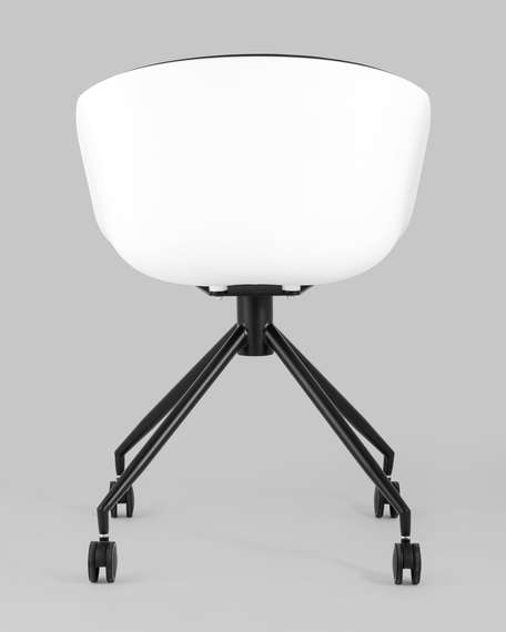 Офисный стул Hey, белый, черная экокожа