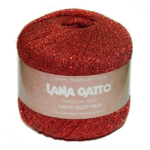 Пряжа Lana Gatto New Glitter 8585 красный