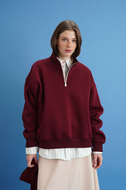 Олимпийка Zoe с начесом, бордо