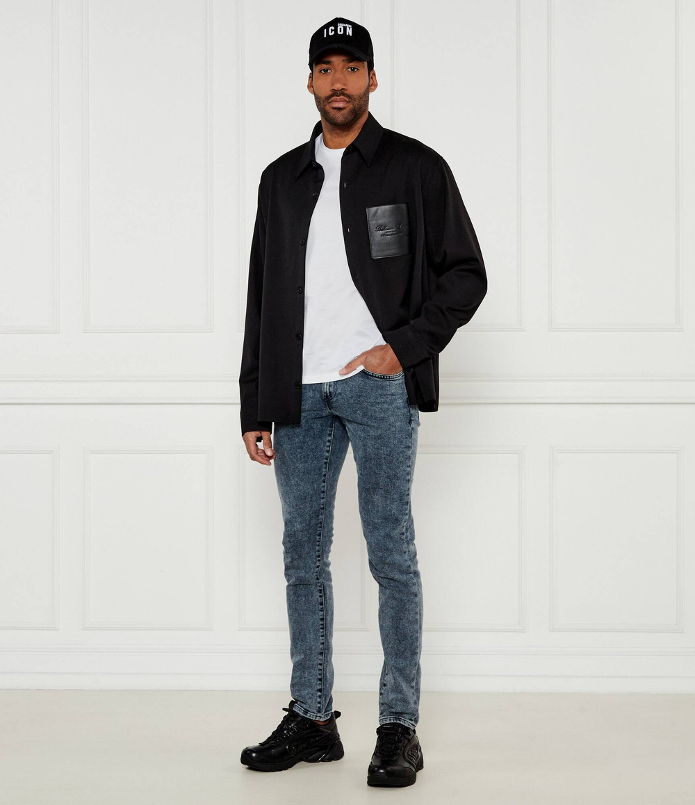 Хлопковая рубашка Balmain - черный(EH1HS391 WB01)