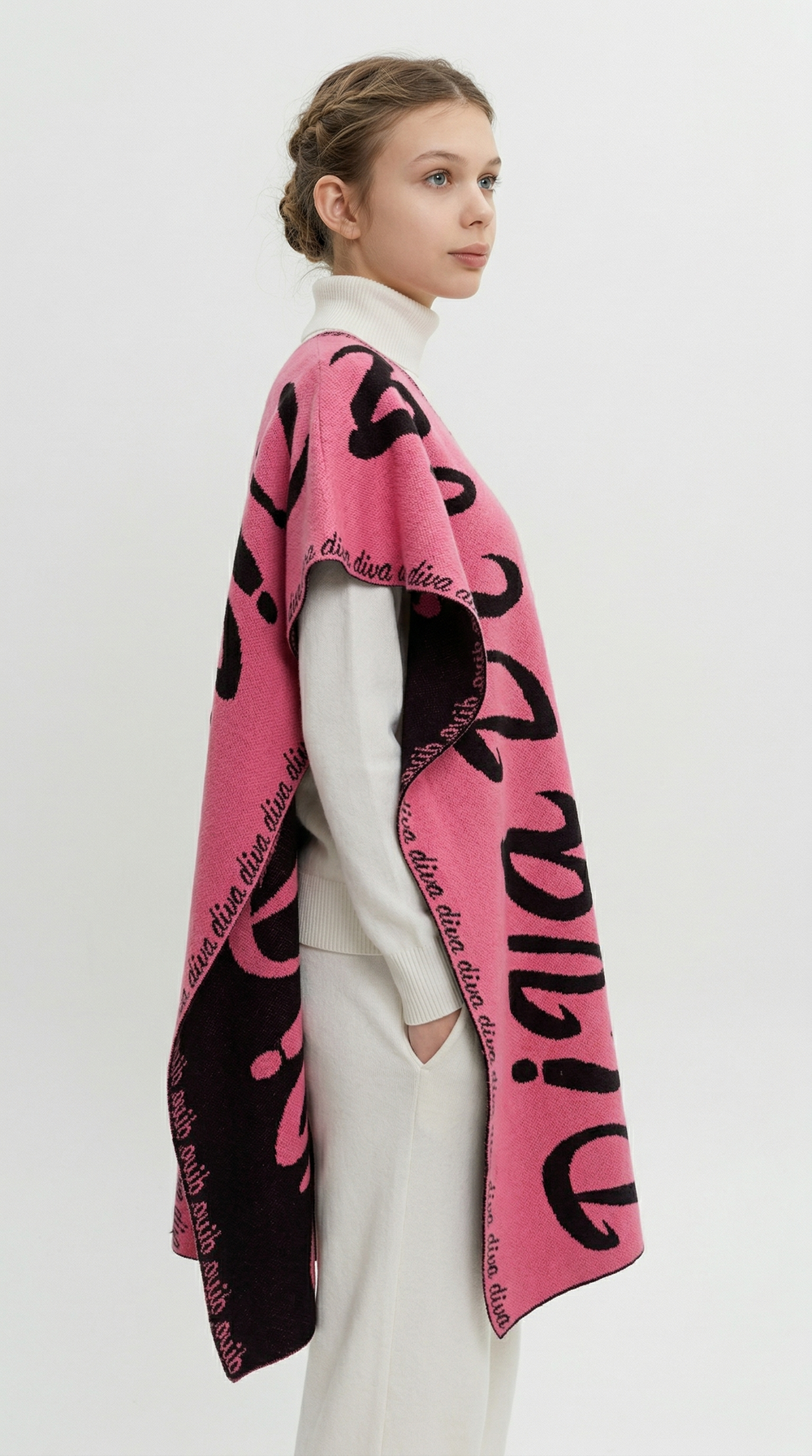 Накидка женская НК517-07/15 розовый