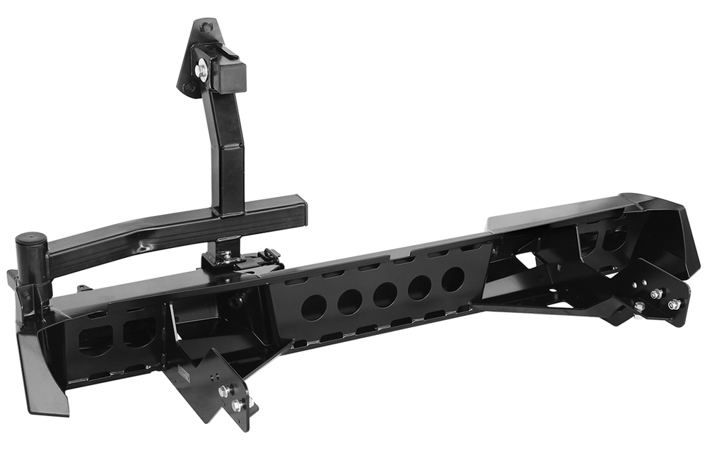 Бампер силовой задний Mitsubishi L200 2015-2019 с калиткой и подсветкой номера, без фаркопа РИФ