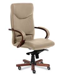 Кресло для руководителя Swing A бежевая кожа