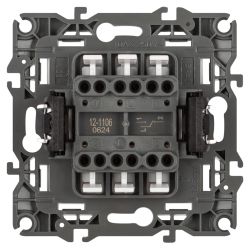 Переключатель ЭРА Серия 12 12-1106-01М двойной, 10АХ-250В, белый матовый