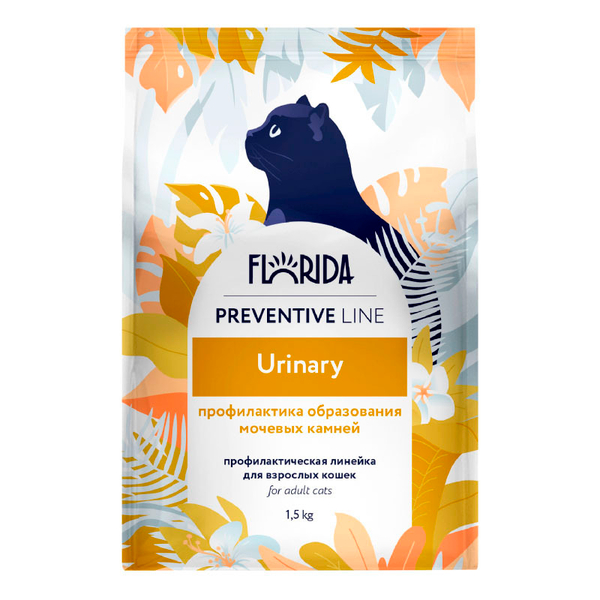 Сухой корм FLORIDA Urinary для кошек Профилактика мочекаменной болезни 1,5 кг (Флорида Уринари)