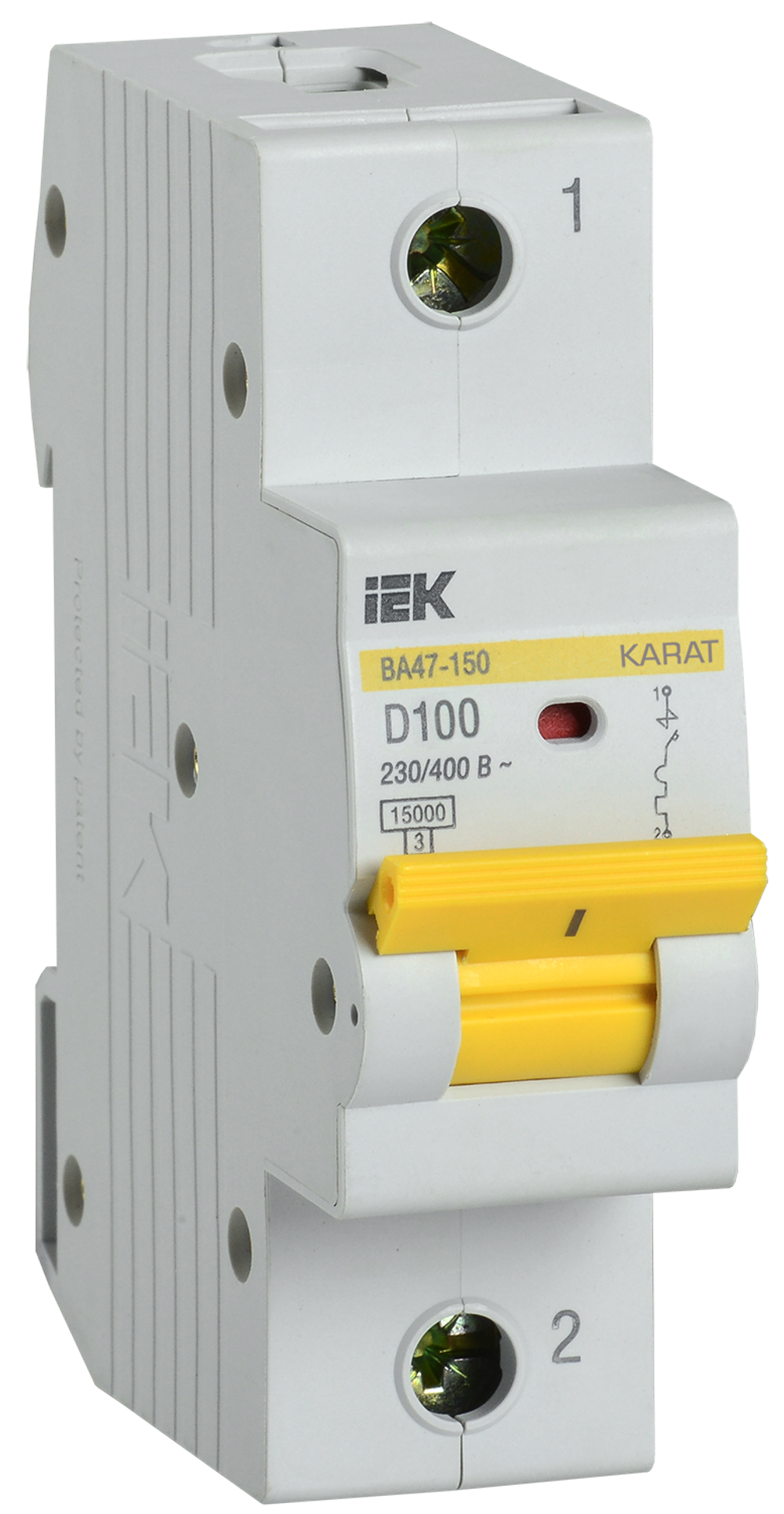 KARAT Автоматический выключатель ВА47-150 1P D 100А 15кА IEK