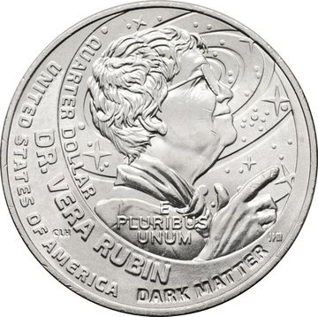 25 центов (1/4 доллара, квотер) 2025 США «Американские женщины - астроном Вера Рубин» (P)