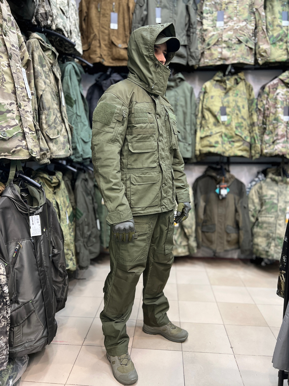 Костюм тактический Rescuer Олива (RipStop, MOLLE, демисезон)