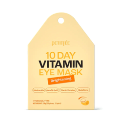 Petitfee 10 Day Vitamin Eye Mask – Brightening осветляющиегидрогелевые патчи с витаминами (10 пар)