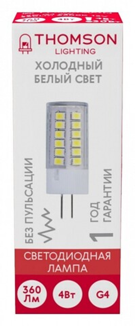 Лампа светодиодная Thomson G4 G4 4Вт 6500K TH-B4227
