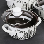 Набор эмалированной посуды 6 пр, кастрюли 1.5,2.3,3 л, Керчь, Новый город-1-Экстра