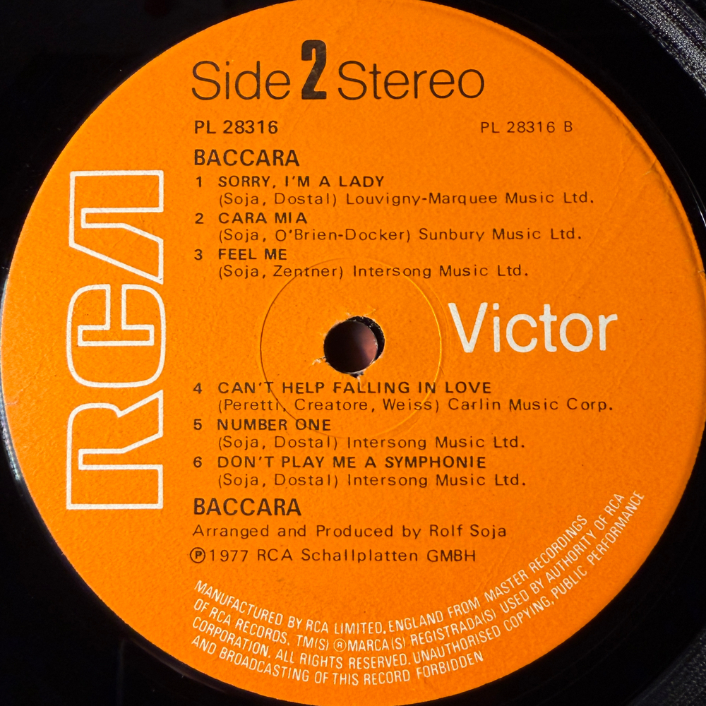 Baccara ‎– Baccara (Англия 1977г.)