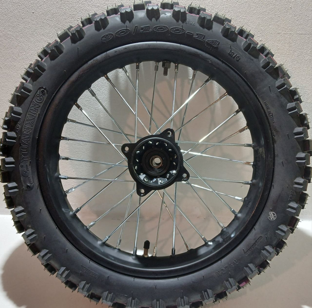 Колесо заднее в сборе 90/100-14" Питбайк Motoland GS Motors S12