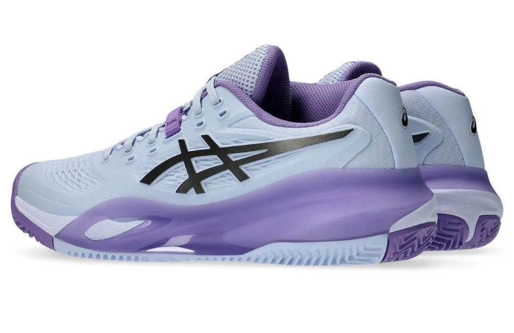 Женские Кроссовки теннисные Asics Gel-Resolution X Clay Night Energy - blue fade/gunmetal
