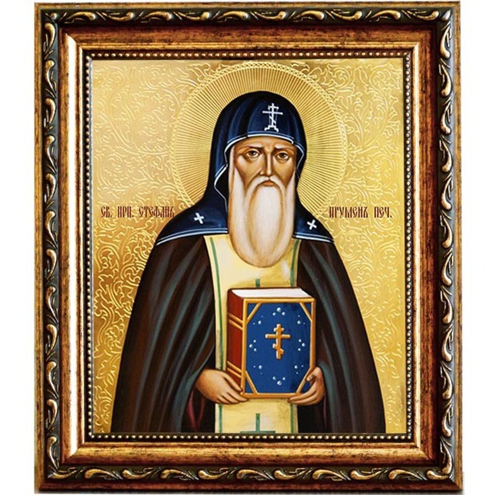 Стефан Печерский Владимиро-Волынский Преподобный. Икона на холсте.