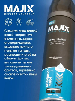 Пена для бритья Majix Cool 200 мл