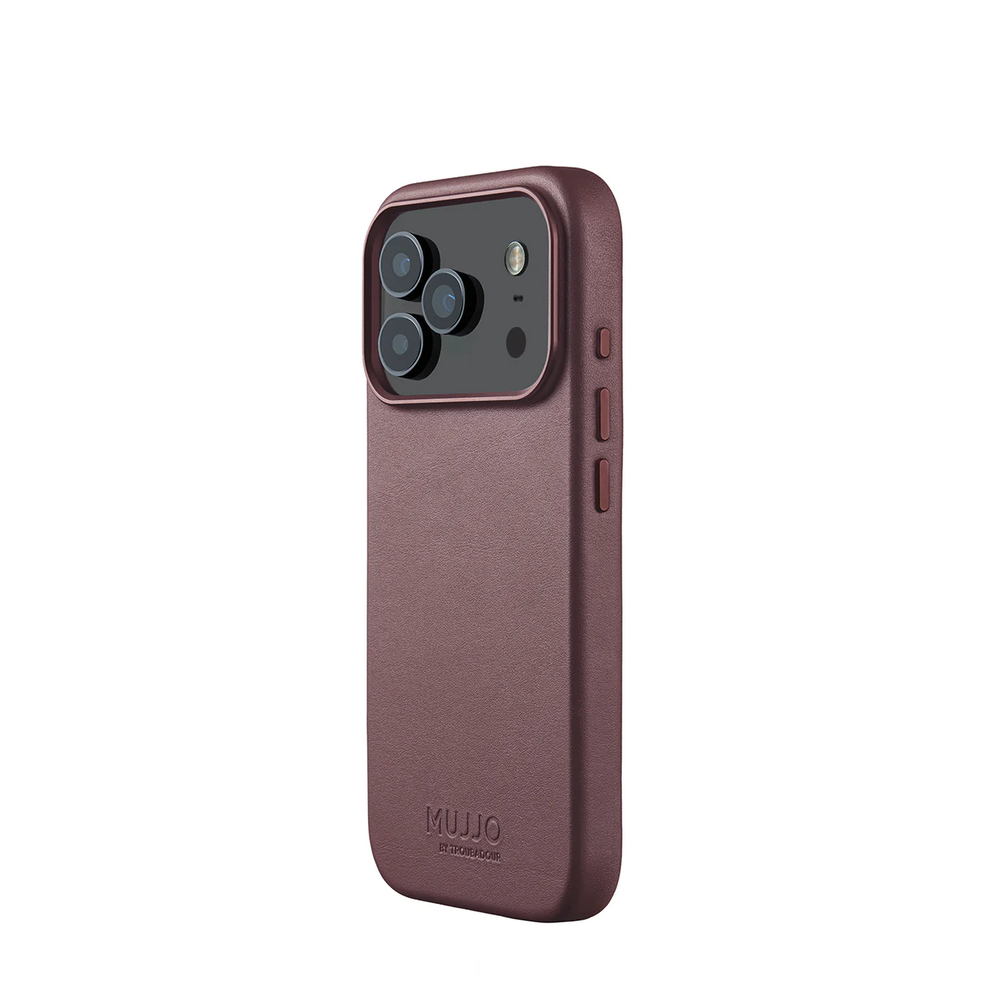 Чехол Mujjo Leather для iPhone 17 Pro бронзовый красный