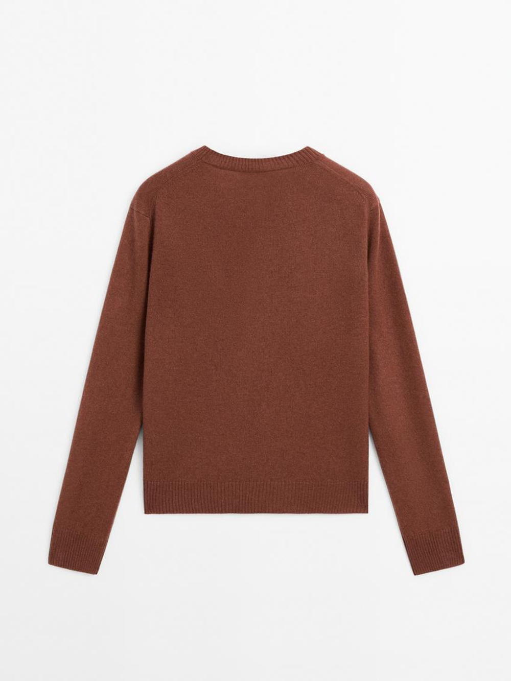 Massimo Dutti Свитер из 100% кашемира, терракотовый