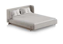 Кровать Basic спальное место 160*200 см (молочный, рогожка)