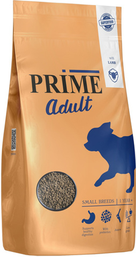 PRIME 500г Small Breeds Сухой корм для взрослых собак мелких пород с 12мес Ягненок