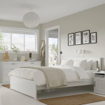 Комбинация мебели для спальни - IKEA SONGESAND, 200x140см, белый, СОНГЕСАНД ИКЕА