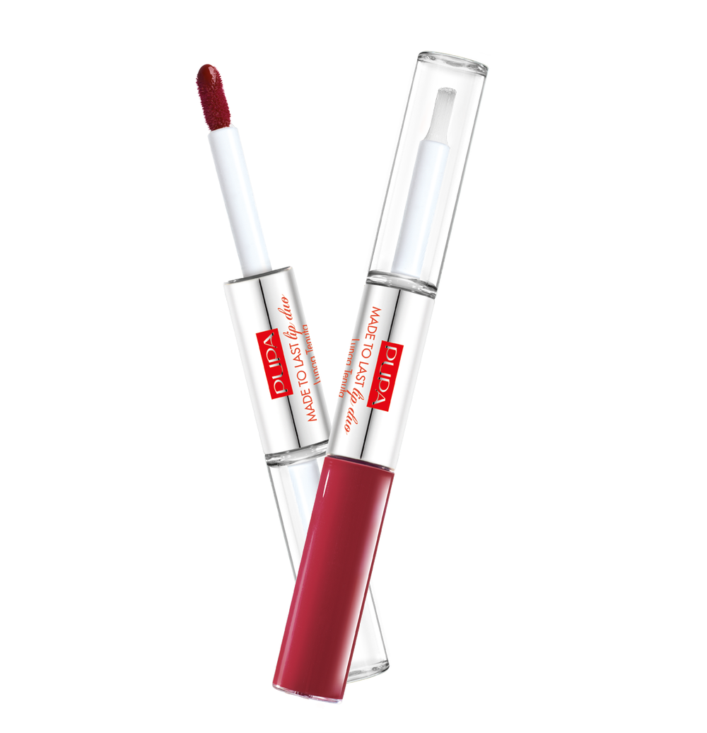 Pupa Тестер Помада для губ Made to Last Lip Duo, жидкая, тон №005, Глубокий рубиновый, 8 мл