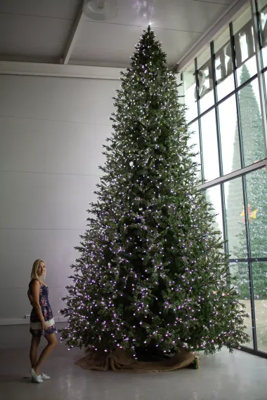 Интерьерная светодинамическая искусственная елка Сказочная Премиум 4 м., ствольная, Литая хвоя+ПВХ, Green Trees (GT4SKLED)