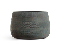 Кашпо TREEZ ERGO - серия Graphics - Низкая чаша - Окись с медной патиной