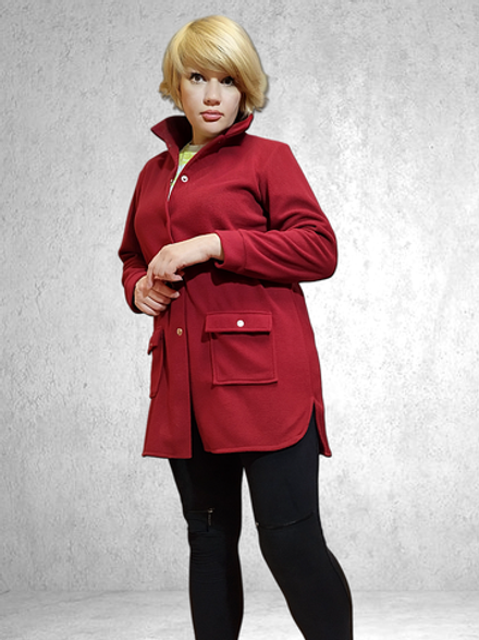 20882 Жакет женский флисовый  бордовый (56)