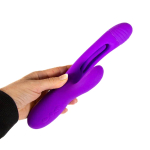 Вагинально-клиторальный вибратор 25см с функцией фингеринга Secwell Flicking Vibrator SW20291