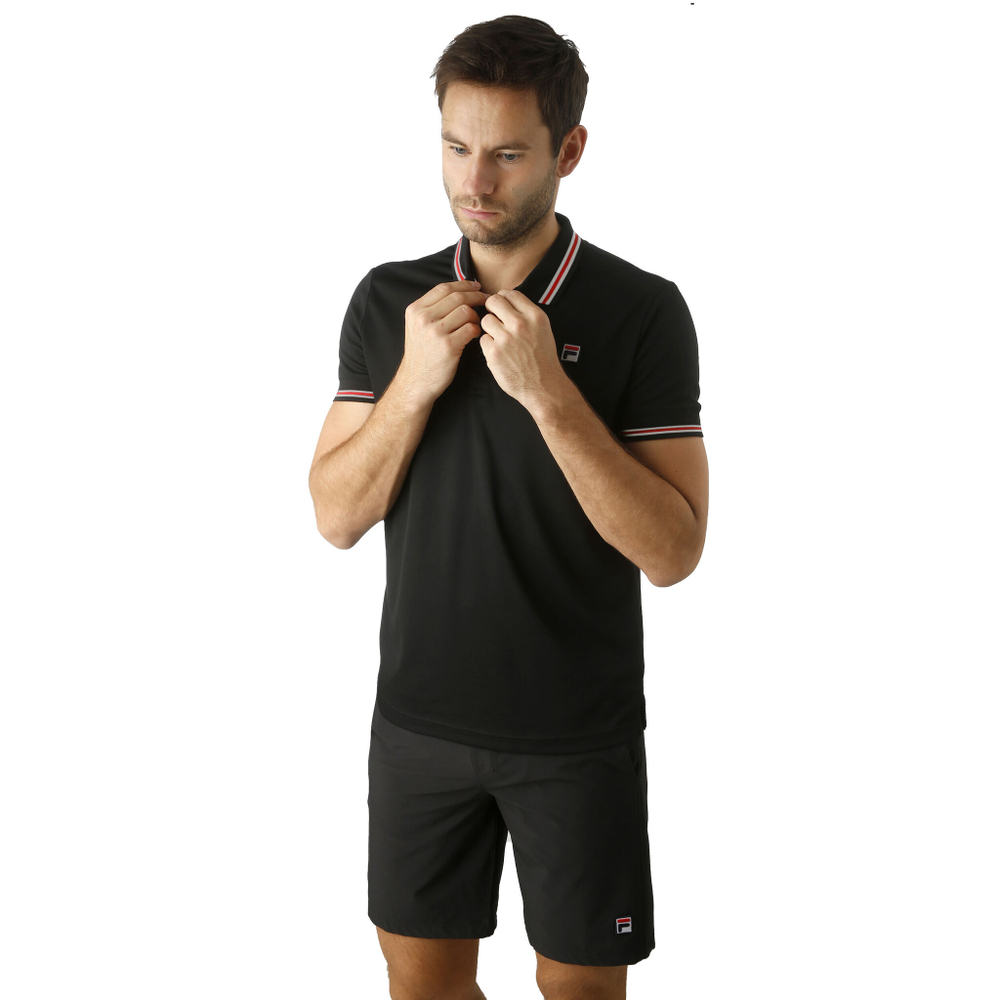 Мужское теннисное поло Fila Piro Polo Men - Black, Red