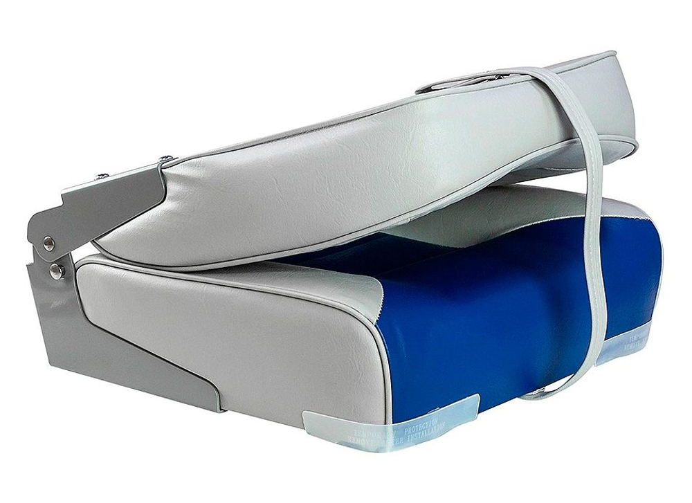 Сиденье "Premium low back", серое с синим (10250454)