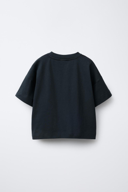 ZARA ФУТБОЛКА С АППЛИКАЦИЯМИ, АНТРАЦИТОВО-СЕРЫЙ