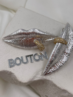 Серьги серебряные губы Скиап.