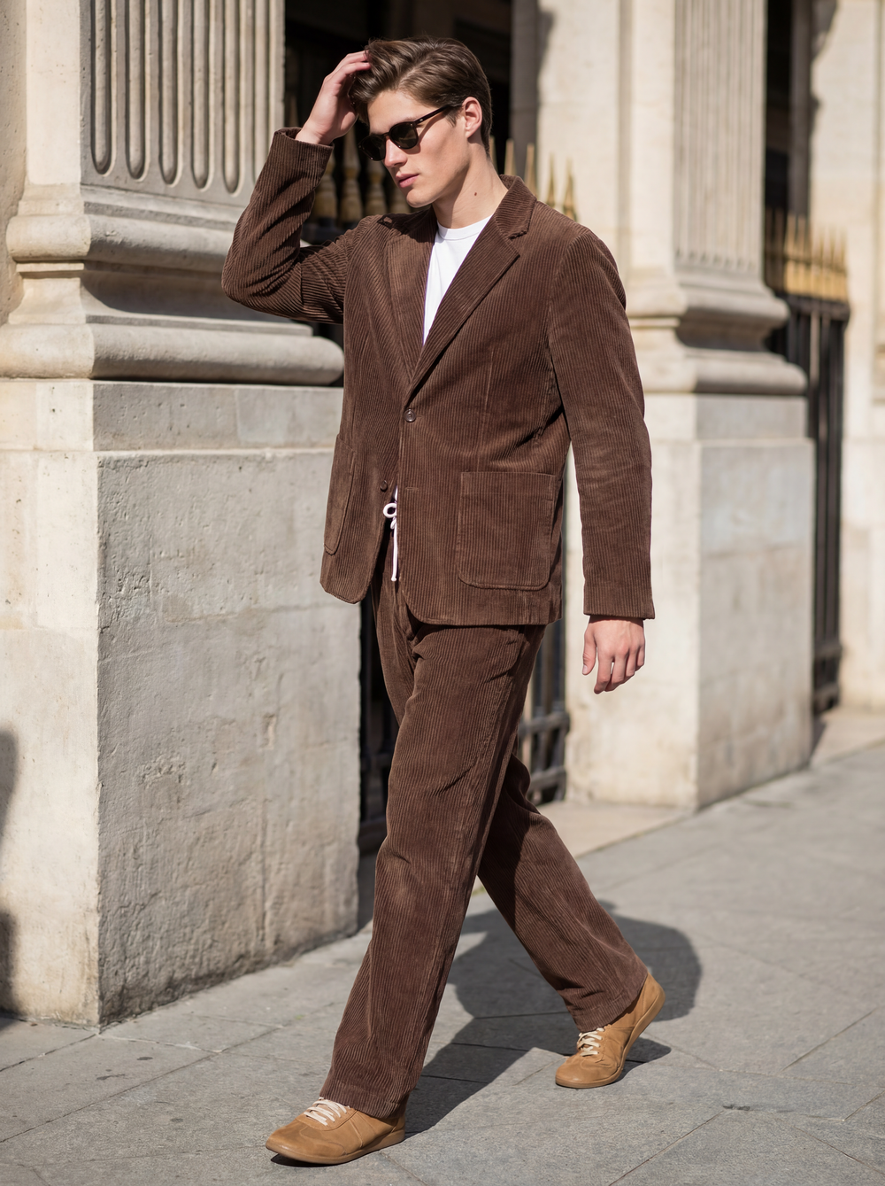 Вельветовый оверсайз коричневый