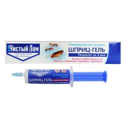 Шприц гель от тарак. и муравьев Чистый дом 20мл