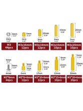 Латунные термоплавкие встраиваемые гайки для 3D-печати М3, 176 шт
